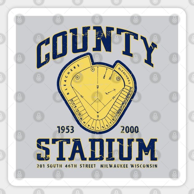 Milwaukee County Stadium Magnet by wifecta